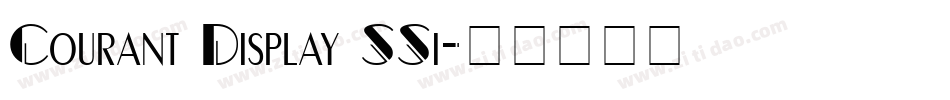 Courant Display SSi字体转换